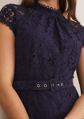 Aurora Lace Dress - Navy