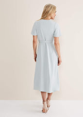 Julissa Ruffle Wrap Midi Dress - Eau De Nil