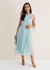 Petite Amora Lace Bodice Dress - Peppermint