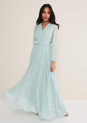 Petite Alecia Pleated Maxi Dress - Peppermint