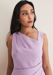 Petite Emmie Asymmetric Hem Dress - Crocus