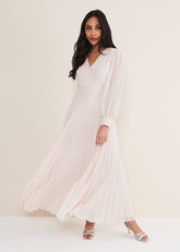 Petite Carmen Fil Coupe Maxi Dress - Antique Rose