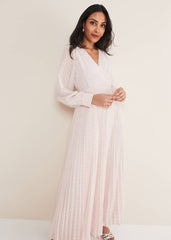 Petite Carmen Fil Coupe Maxi Dress - Antique Rose