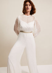 Larissa Pleated Jumpsuit - Ivory