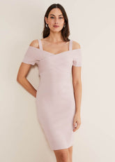 Zella Knitted Bandage Dress - Antique Rose