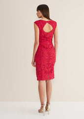 Tania Tapework Mini Dress - Raspberry