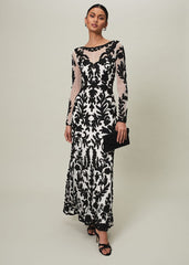 Ria Tapework Dress - Black/White