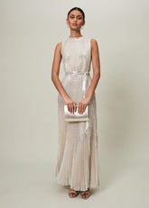 Simara Sequin Maxi Dress - soft gold