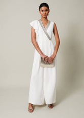 Alexis White Beaded Jumpsuit - White