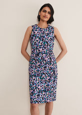 Sasha Side Tie Jersey Dress - Multi-Coloured