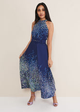 Petite Clea Ditsy Midi Dress - French Navy / Multi