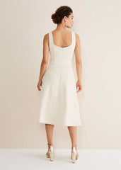 Ethel Fit And Flare Dress - Cream