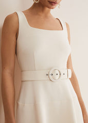 Ethel Fit And Flare Dress - Cream