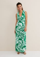 Asiya Paisley Jersey Maxi Dress - Teal