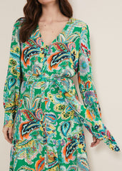 Azalia Paisley Maxi Dress - Green/Multi
