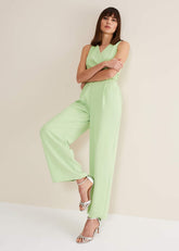 Lissia Green Wide Leg Jumpsuit - Apple Green