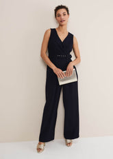 Lissia Navy Wide Leg Jumpsuit - Navy
