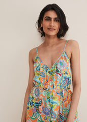 Lou Printed Paisley Boilersuit - Multi-Coloured