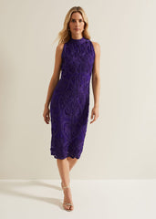 Andrea Tapework Dress - Violet
