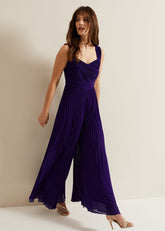 Lucia Pleated Bodice Jumpsuit - Violet