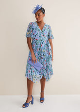 Kendall Floral Midi Dress - Multi-Coloured