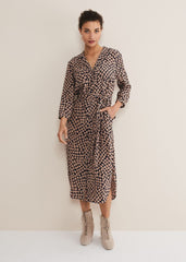 Kesia Hearts Swing Dress - Navy/Stone
