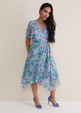 Petite Kendall Floral Midi Dress - Multi-Coloured