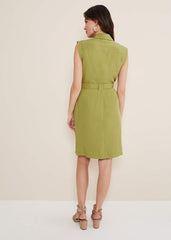 Miruna Utility Shift Dress - Khaki