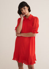 April Chiffon Mini Dress - Red