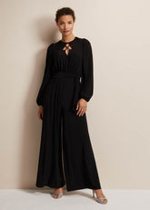 Janece Black Wide Leg Jumpsuit - Black