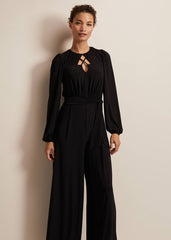 Janece Black Wide Leg Jumpsuit - Black