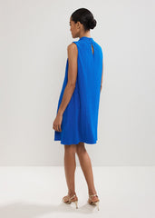 Betsie Plisse Swing Dress - Blue