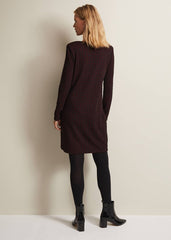 Lianna Geo Mini Dress - Burgundy