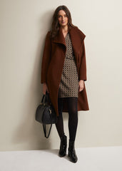 Geometric Mini Shirt Dress in Black & Camel - Black/Camel