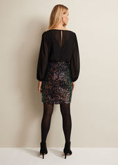 Angel Sequin Mini Dress - Multi-Coloured