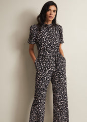 Dorothea Floral Jumpsuit - Black/Multi