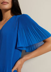 Annabel Pleated Dress - Blue