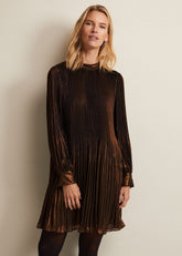 Annabel Foil Dress - Gold