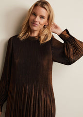 Annabel Foil Dress - Gold