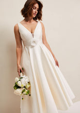 Ariel Fit And Flare Wedding Dress - Ivory