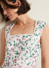 Diana Floral Lace Midi Dress - Multi-Coloured