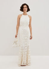 Olivia Bridal Lace Maxi Dress - Ivory