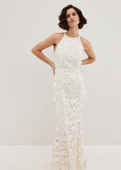 Olivia Bridal Lace Maxi Dress - Ivory