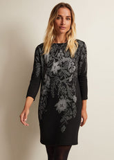 Loreina Floral Tunic Dress - Black