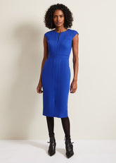 Karmie Ponte Fitted Pencil Dress - Blue