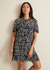 Maeve Floral Tiered Shift Dress - Multi-Coloured
