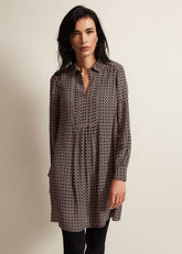 Fran Geo Swing Dress - Black/Multi