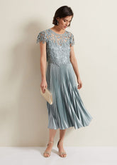 Dana Lace Double Layer Dress - Light Green