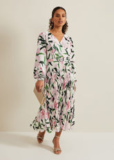 Petite Penny Floral Midi Dress - Multi-Coloured
