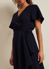 Petite Julissa Wrap Dress - Navy